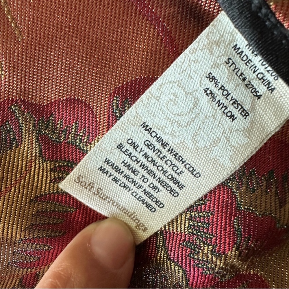 Soft Surroundings Black Floral Blazer Moon Dynasty - Picture 5 of 10